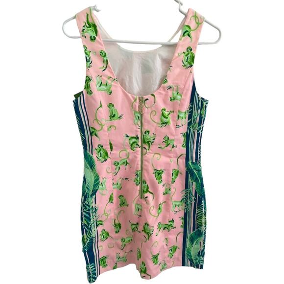 Lilly Pulitzer NWT Mila Stretch Shift Dress Monkey Business Size 2 NWT - Picture 3 of 7